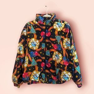 Vintage Kloz festive Christmas full-zip quilted jacket, women's L, ugly sweater